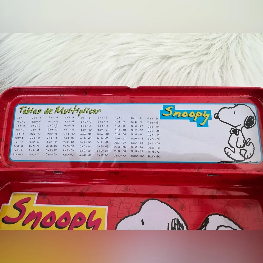 Vintage Red Snoopy Pencil Case